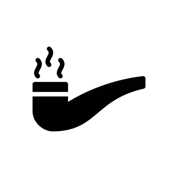 Vetor Fumo Glifo Plana Ícone —  Vetores de Stock