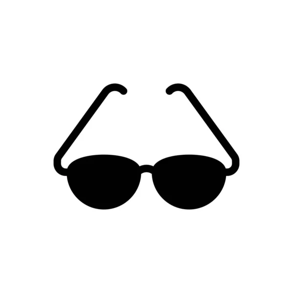 Gafas Vector Glifo Icono Plano — Vector de stock