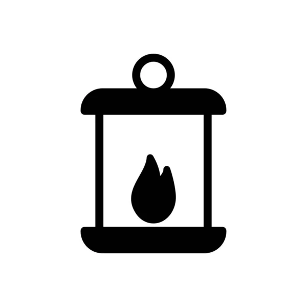 Fire Vector Glyph Flat Icon — Stock Vector