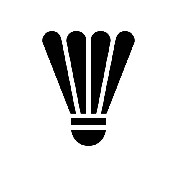 Badminton Vektor Glyphen Flaches Symbol — Stockvektor