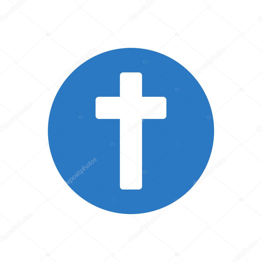 christian vector glyph color icon