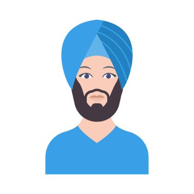 avatar vektörü düz renk simgesi