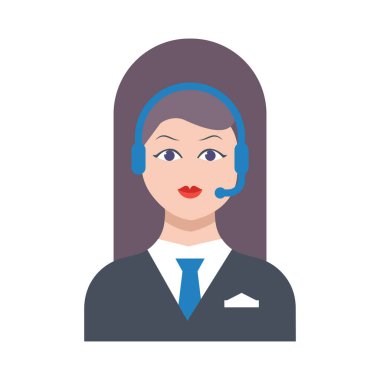 avatar vektörü düz renk simgesi