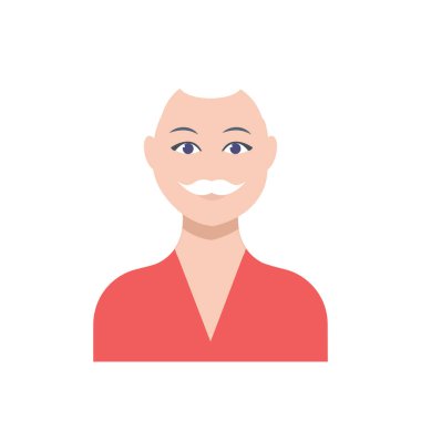 erkek vektör düz renk simgesi