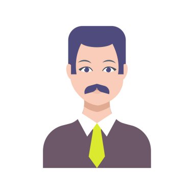 erkek vektör düz renk simgesi