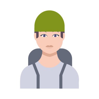 man vektör düz renk simgesi