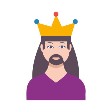 erkek vektör düz renk simgesi