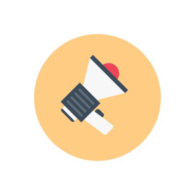 pazarlama vektörü düz renk simgesi