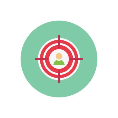 izleyici vektörü düz renk simgesi