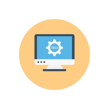 pazarlama vektörü düz renk simgesi