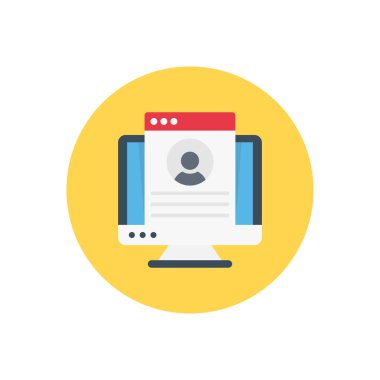Web sayfası düz renk simgesi