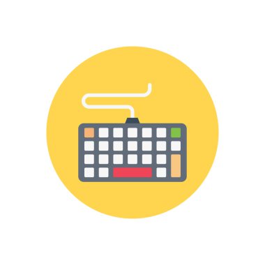 bilgisayar vektörü düz renk simgesi