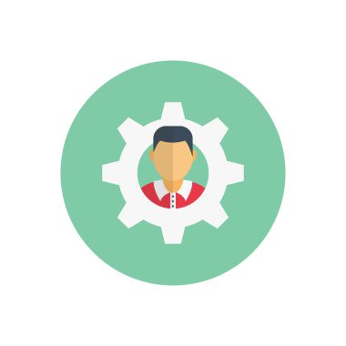 yönetim vektörü düz renk simgesi