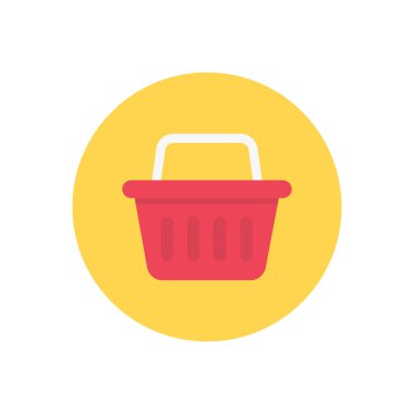 alışveriş vektörü düz renk simgesi