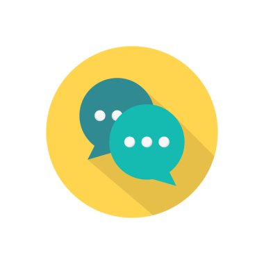 İleti vektörü düz renk simgesi