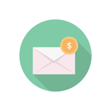 ileti vektörü düz renk simgesi