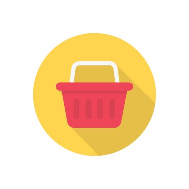 alışveriş vektörü düz renk simgesi