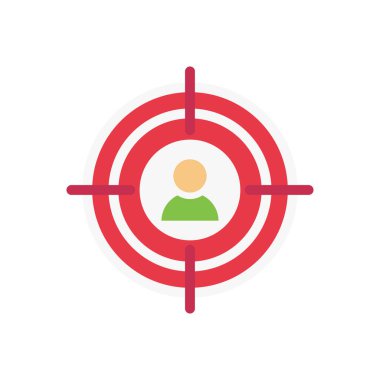 izleyici vektörü düz renk simgesi