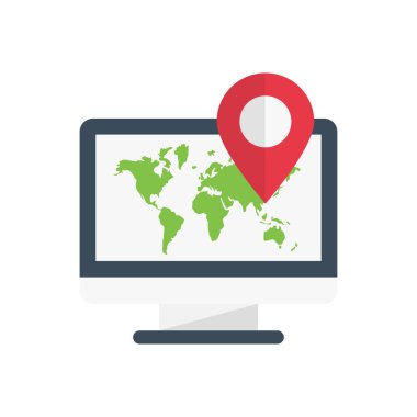 çevrimiçi vektör düz renk simgesi