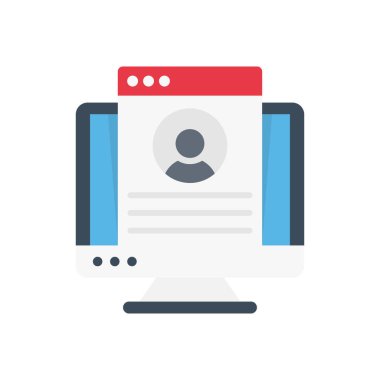 Web sayfası düz renk simgesi