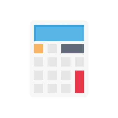 muhasebe vektörü düz renk simgesi