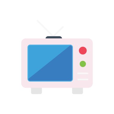 anten vektörü düz renk simgesi