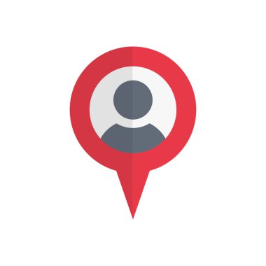 konum vektörü düz renk simgesi