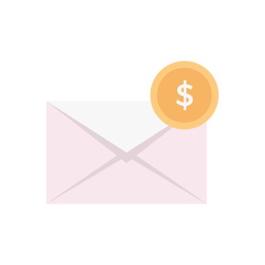 ileti vektörü düz renk simgesi