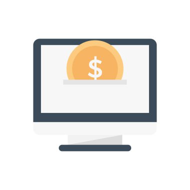 çevrimiçi vektör düz renk simgesi