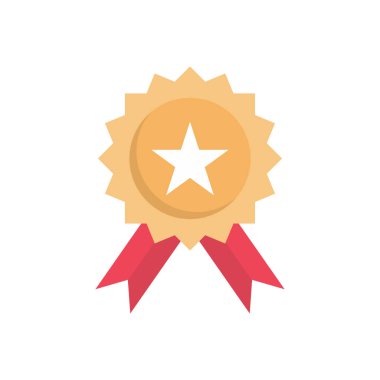 rozet vektörü düz renk simgesi