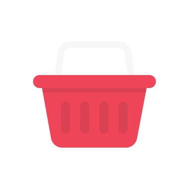 alışveriş vektörü düz renk simgesi