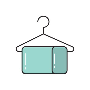 askı vektörü düz renk simgesi