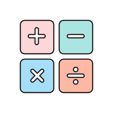 muhasebe vektörü düz renk simgesi