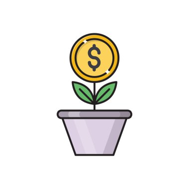 para vektörü düz renk simgesi