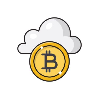 bulut vektörü düz renk simgesi