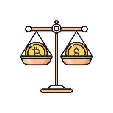 vektör düz renk simgesini dengele