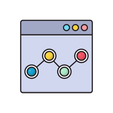 ağ vektörü düz renk simgesi