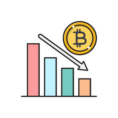 aşağı vektör düz renk simgesi