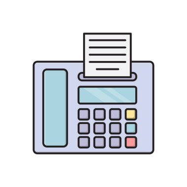 telefon vektörü düz renk simgesi