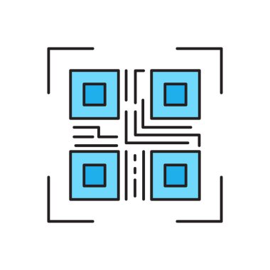 kod vektörü düz renk simgesi