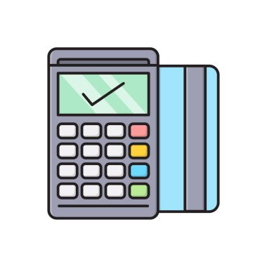 elektronik vektör düz renk simgesi