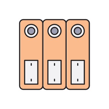 dosya vektörü düz renk simgesi