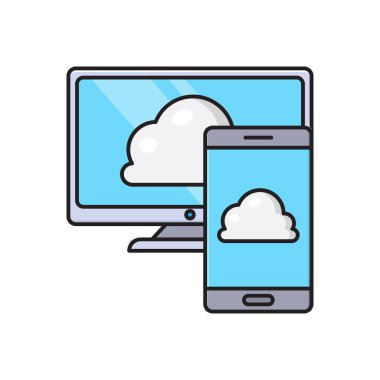 sunucu vektörü düz renk simgesi