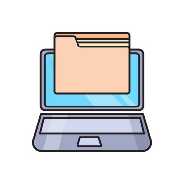 dosya vektörü düz renk simgesi