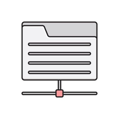 dosyalar vektör ince çizgi simgesi