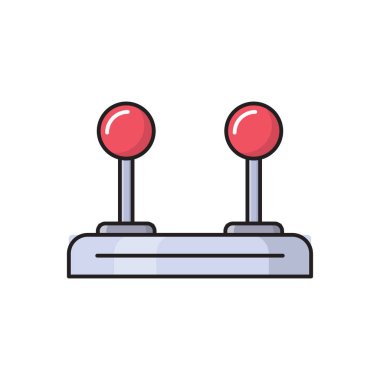 denetim vektörü düz renk simgesi