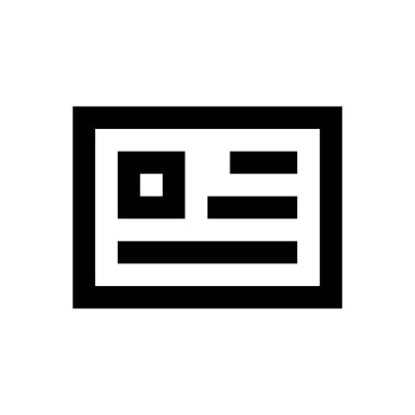 id vektör ince çizgi simgesi