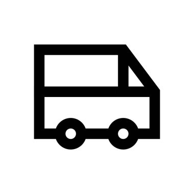 kamyon vektör ince çizgi simgesi