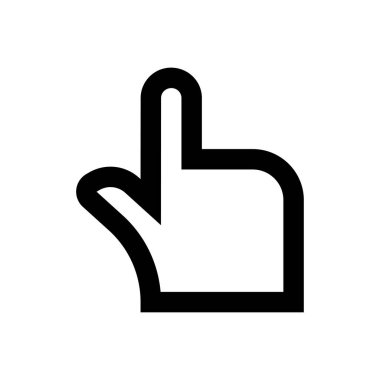 parmak vektörü ince çizgi simgesi