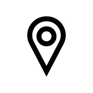 konum vektörü ince çizgi simgesi